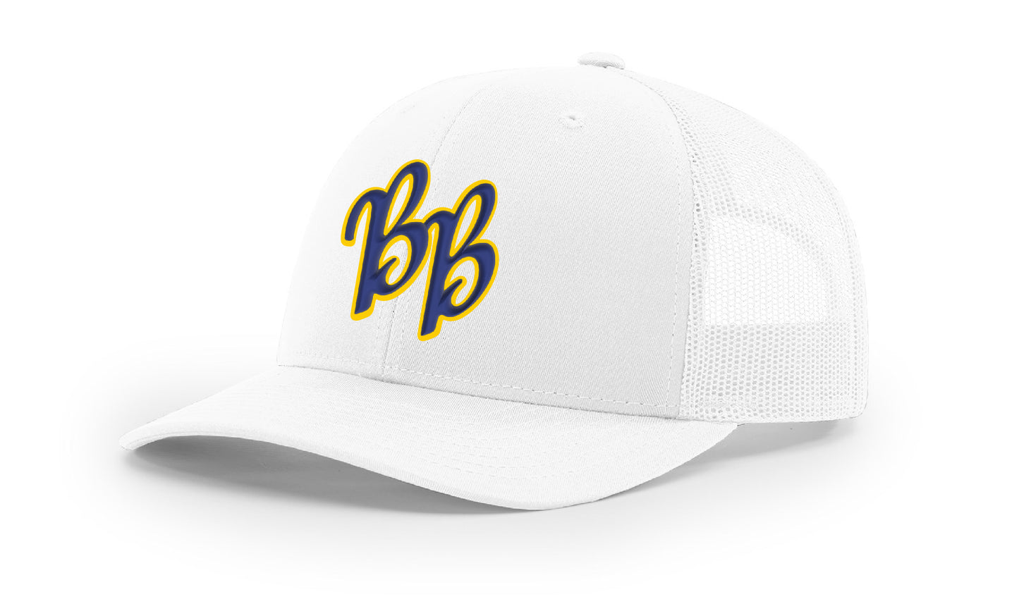 White BB Trucker Hat